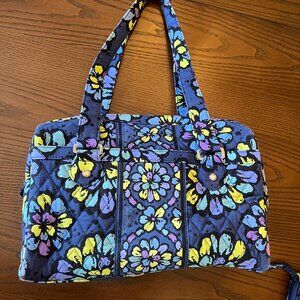Vera Bradley Caroline Satchel (retired) Indigo Pop